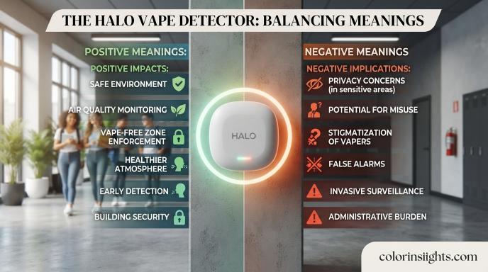 Positive and Negative Meanings of the Color Halo Vape Detector