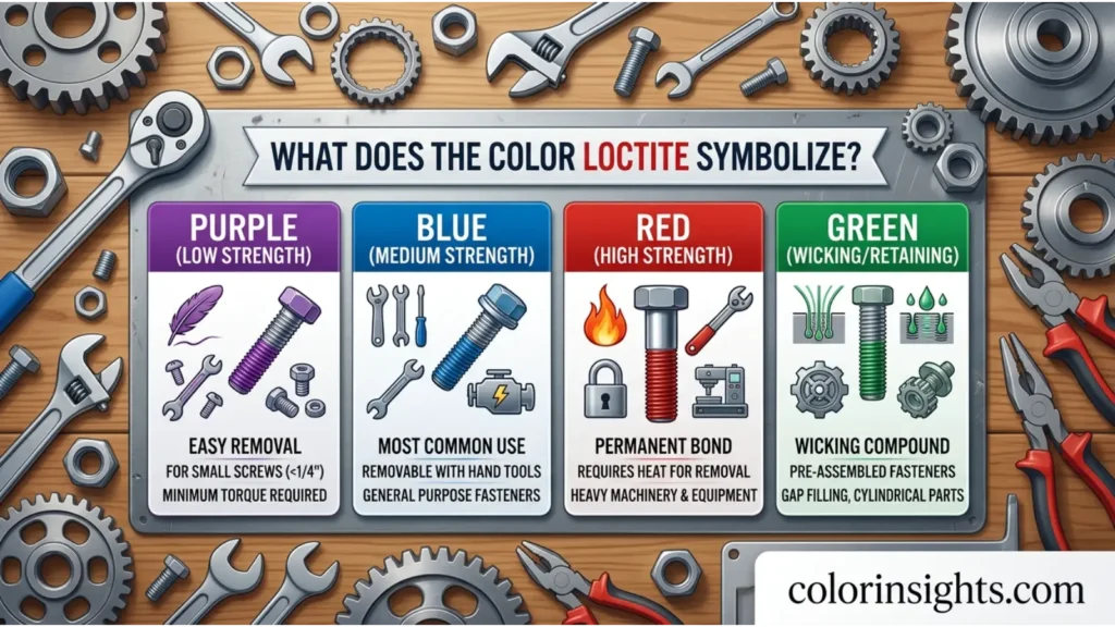What Does the Color Loctite Symbolize