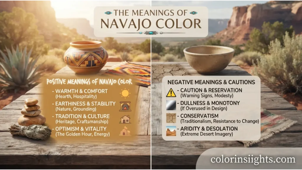 Positive and Negative Meanings of the Color Navajo