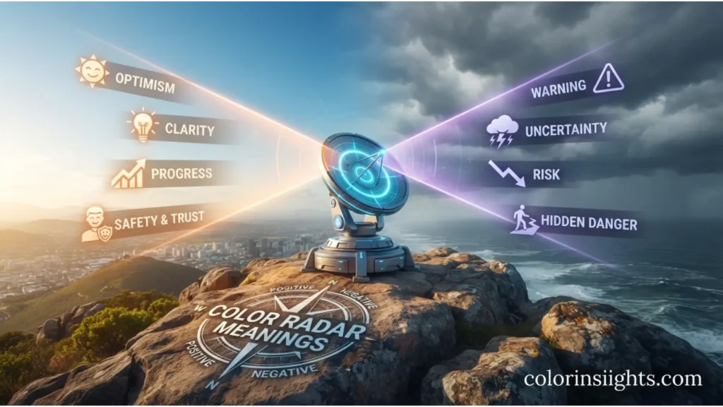 Positive and Negative Meanings of the Color Radar