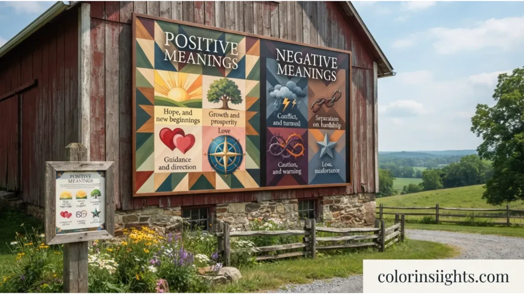 Positive and Negative Meanings of the Color Barn Quilt