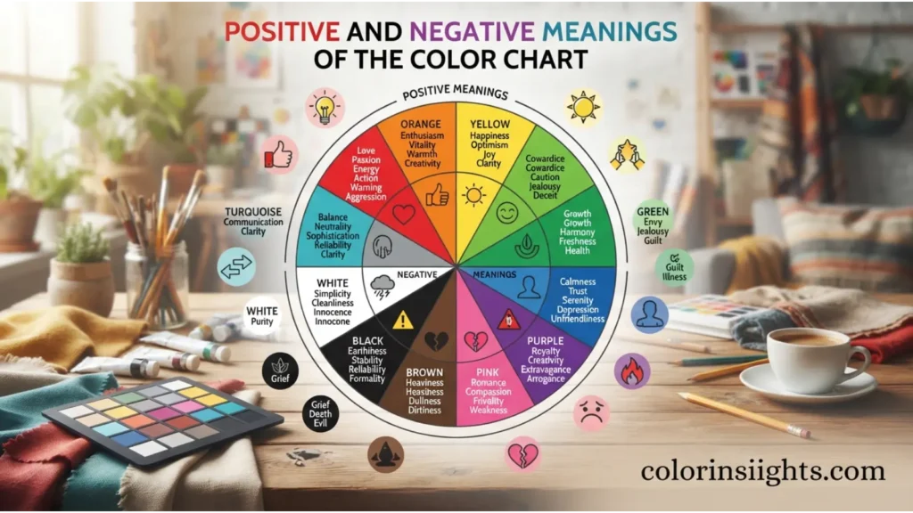 Positive and Negative Meanings of the Color Chart
