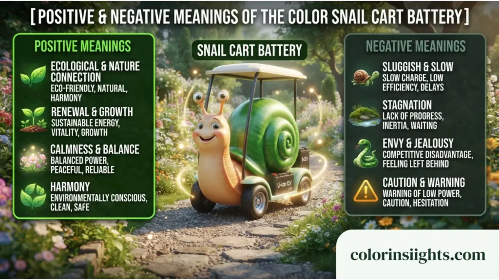 Positive and Negative Meanings of the Color Snail Cart Battery