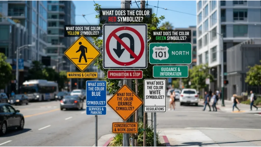 What Does the Color Traffic Sign Symbolize