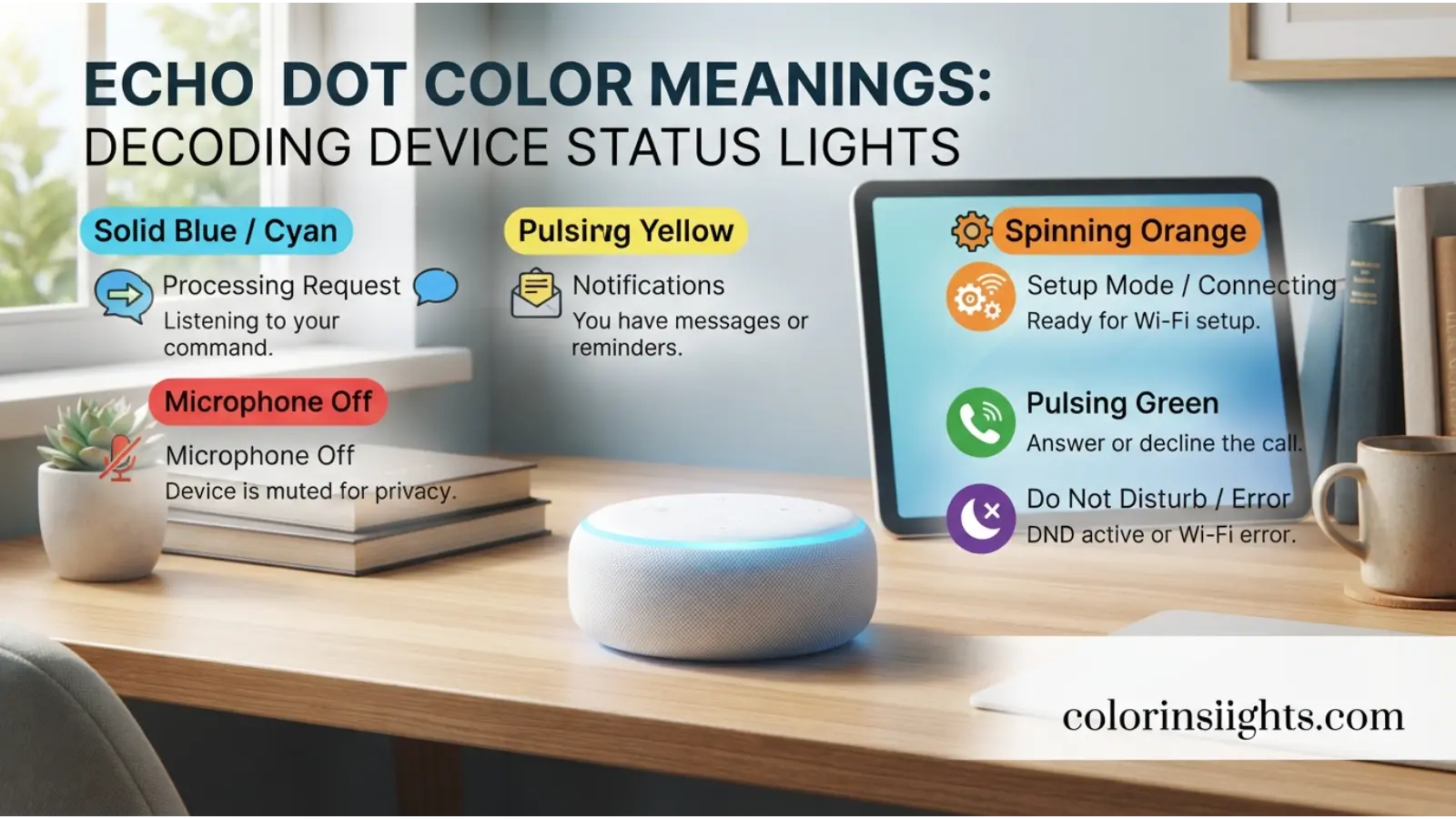 Echo Dot Color Meanings