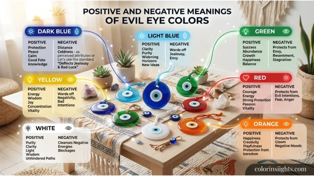 Positive and Negative Meanings of Different Evil Eye Colors