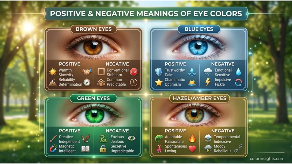 Positive and Negative Meanings of Eye Colors