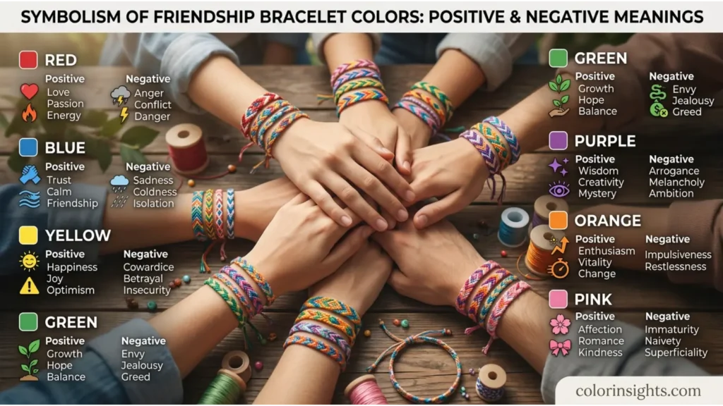 Positive and Negative Meanings of Friendship Bracelet Colors
