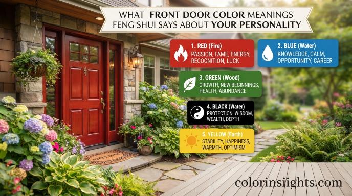 What Front Door Color Meanings Feng Shui Says About Your Personality