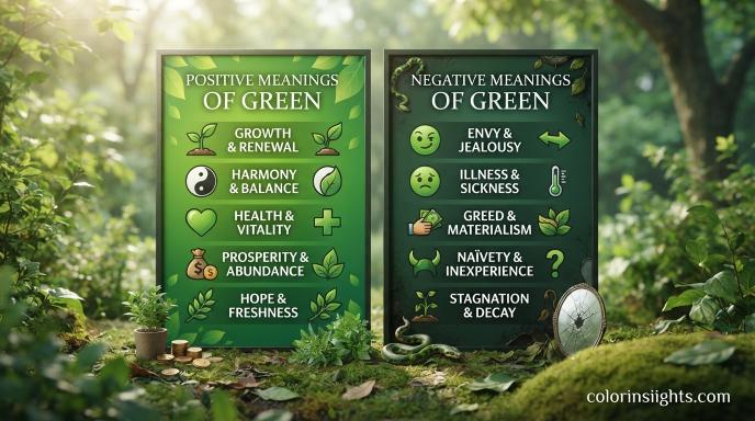 Positive and Negative Meanings of the Color Green