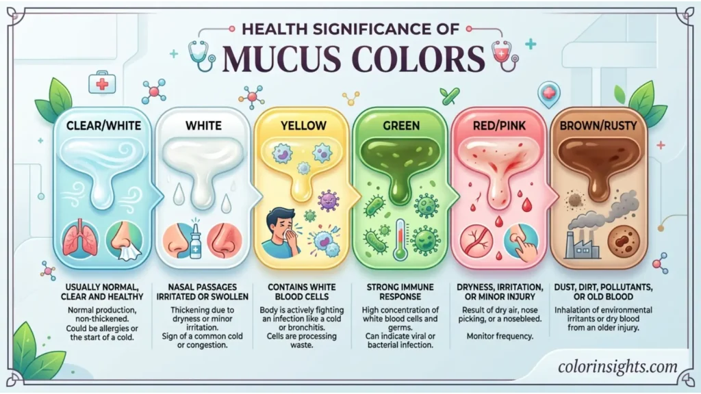 Health Significance of Different Mucus Colors