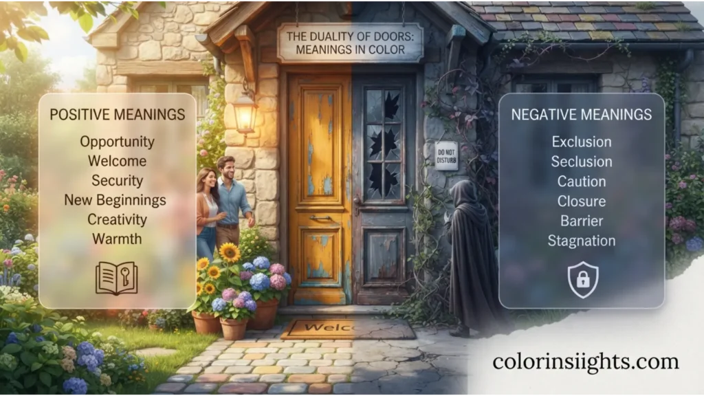 Positive and Negative Meanings of the Color Door