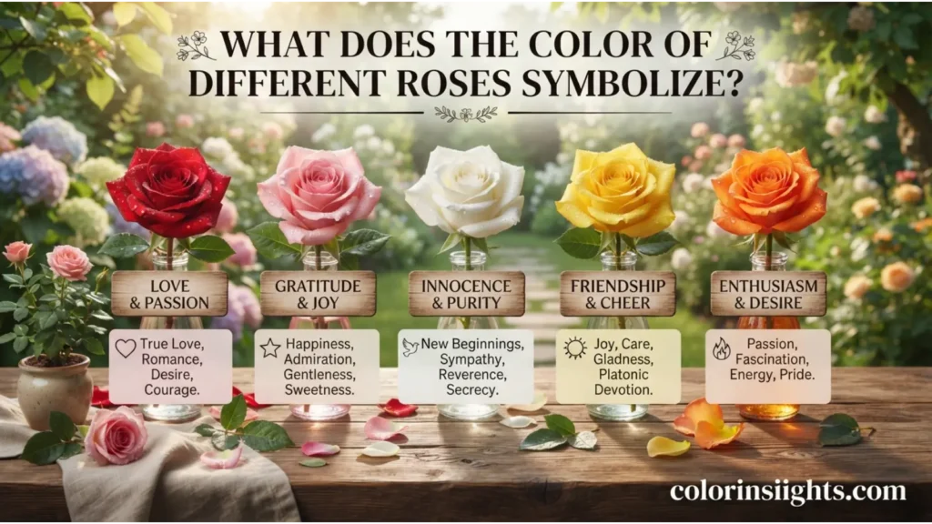 What Does the Color Different Color Rose Symbolize?