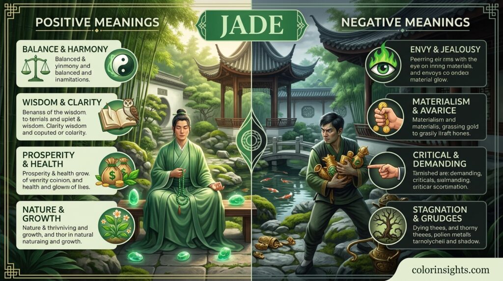 Positive and Negative Meanings of the Color Jade