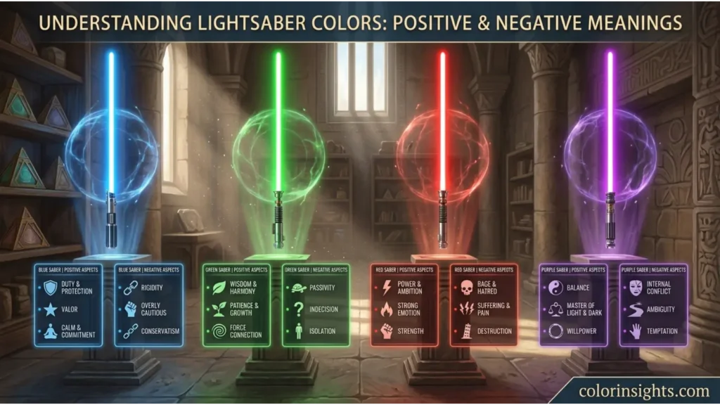 Positive and Negative Meanings of the Color Light Saber
