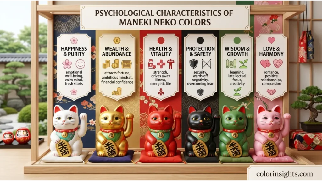 Psychological Characteristics of Maneki Neko Colors