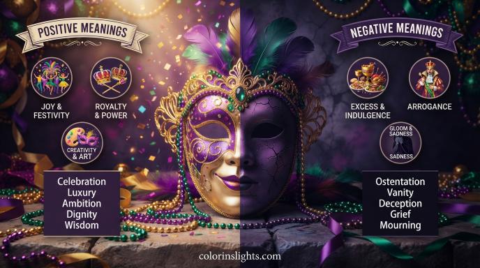 Positive and Negative Meanings of the Color Mardi Gras