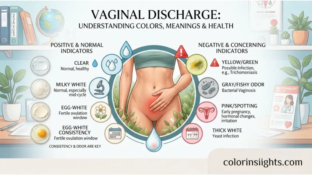 Positive and Negative Meanings of Different Discharge Colors