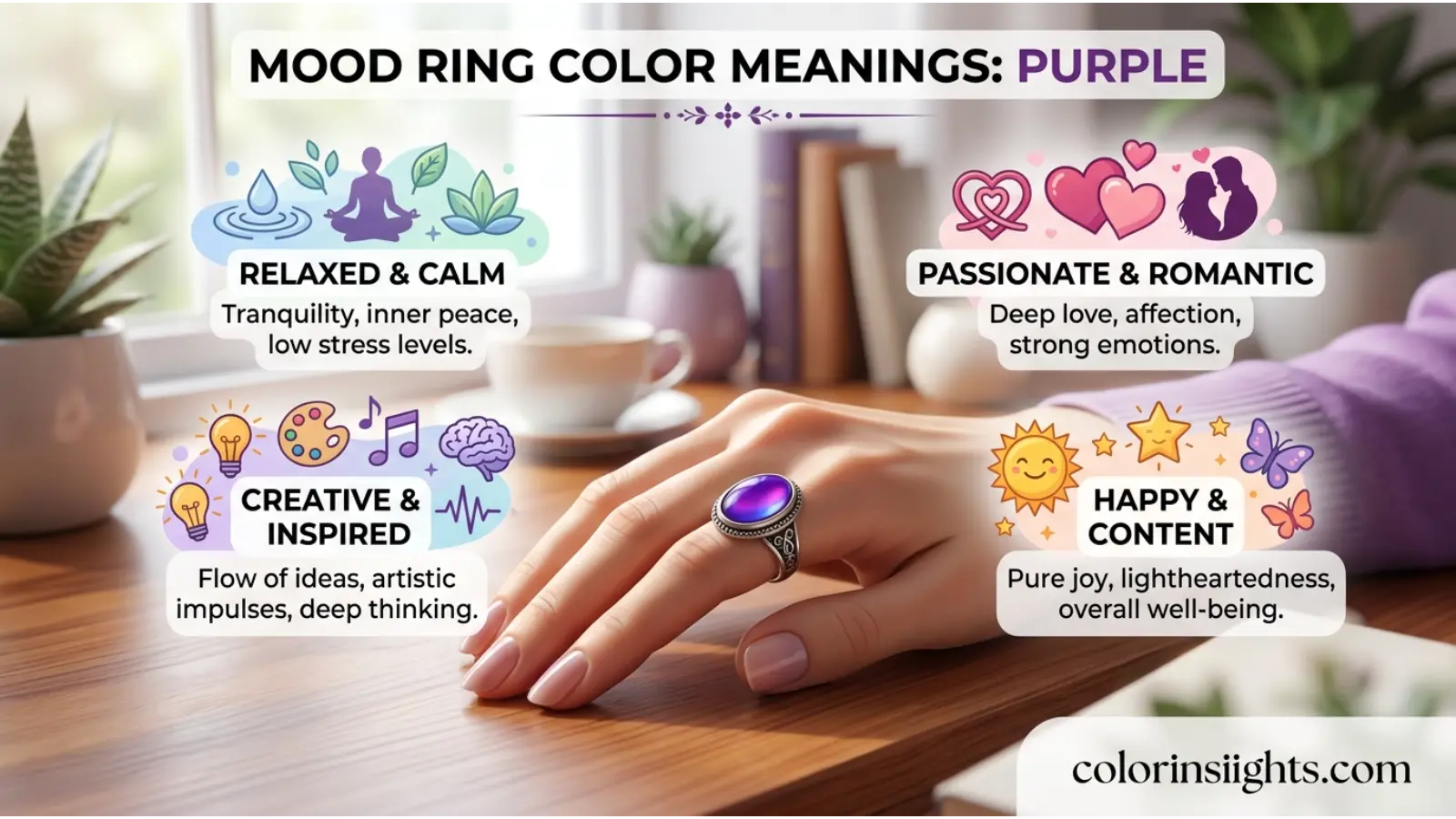 Mood Ring Color Meanings Purple