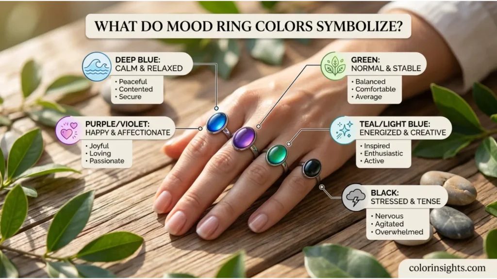 What Do Mood Ring Colors Symbolize