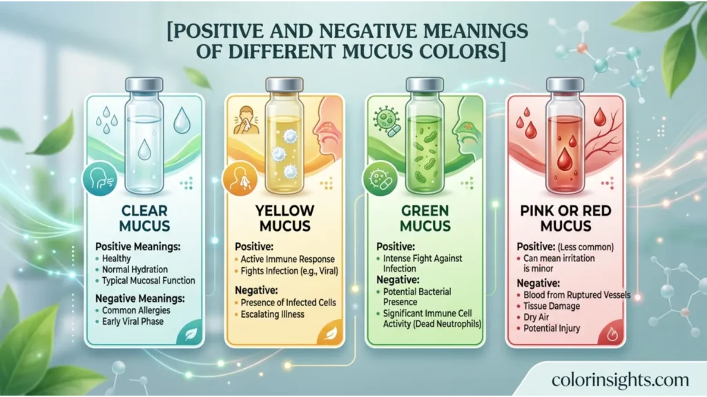 Positive and Negative Meanings of Different Mucus Colors