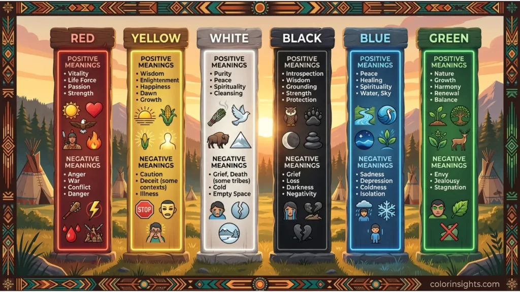 Positive and Negative Meanings of Native American Colors