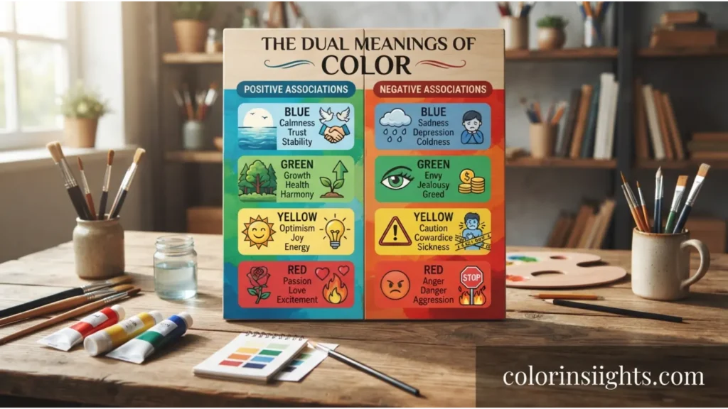 Positive and Negative Meanings of the Meanings of Color