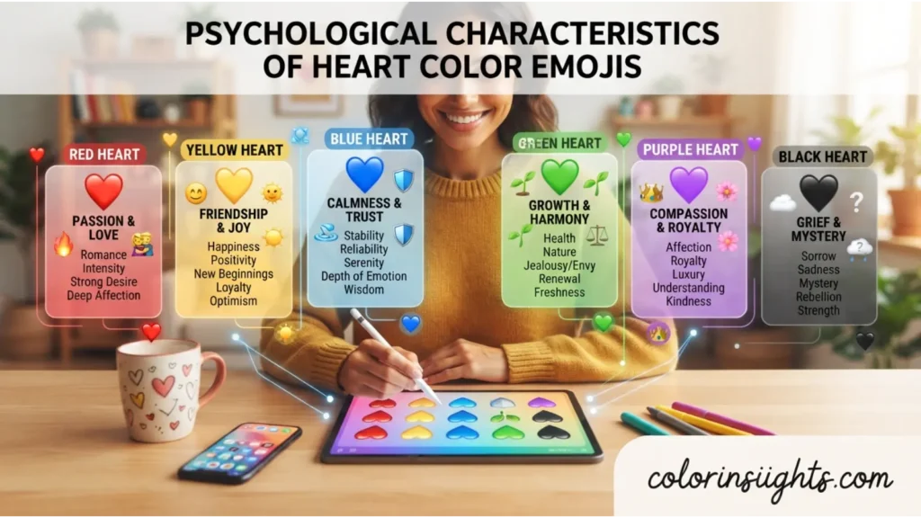 Psychological Characteristics of Heart Color Emojis