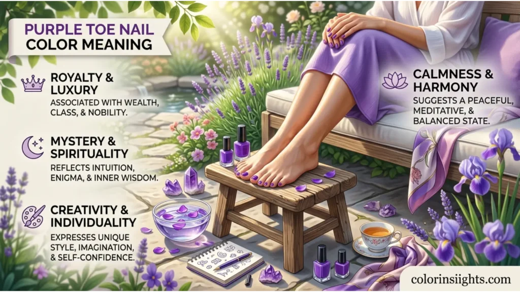 Purple Toe Nail Color Meaning