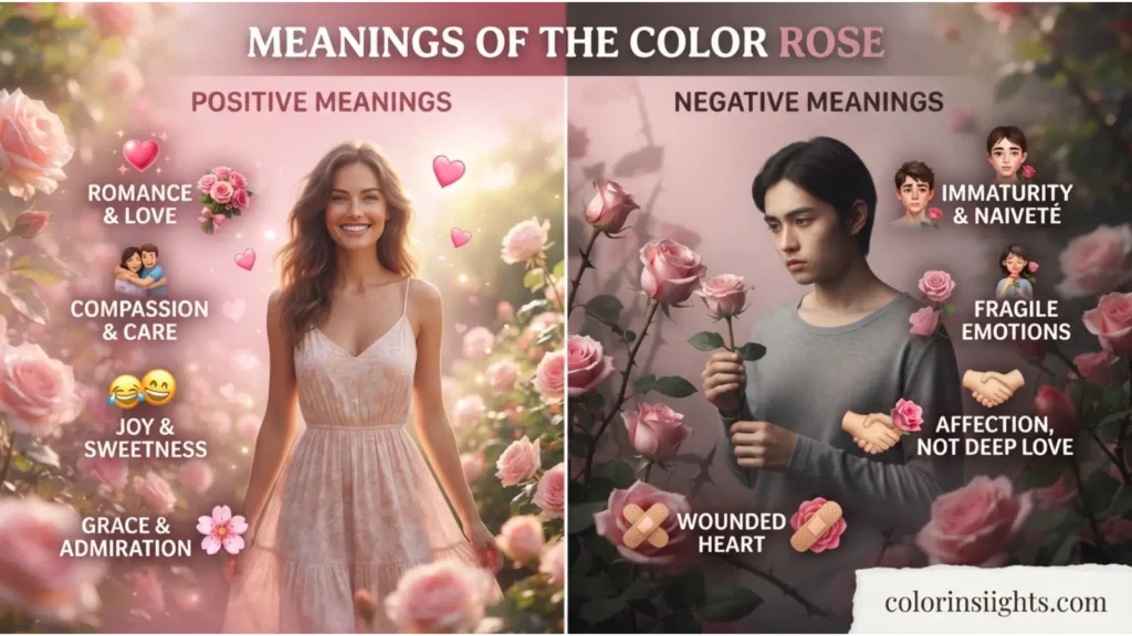 Positive and Negative Meanings of the Color Rose