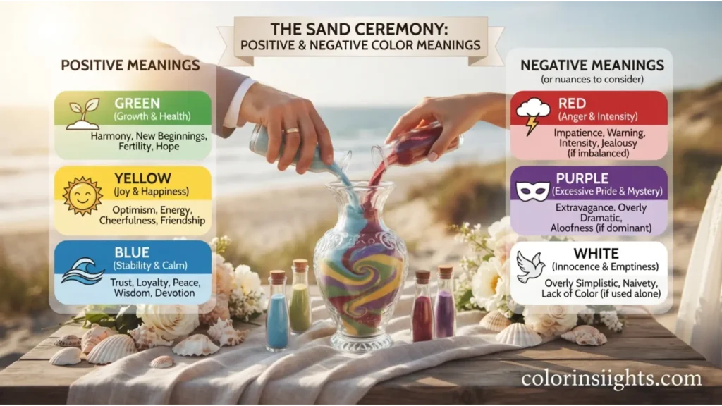 Positive and Negative Meanings of the Sand Ceremony Colors