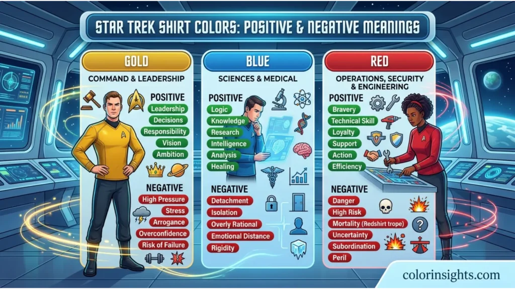 Positive and Negative Meanings of Star Trek Shirt Colors