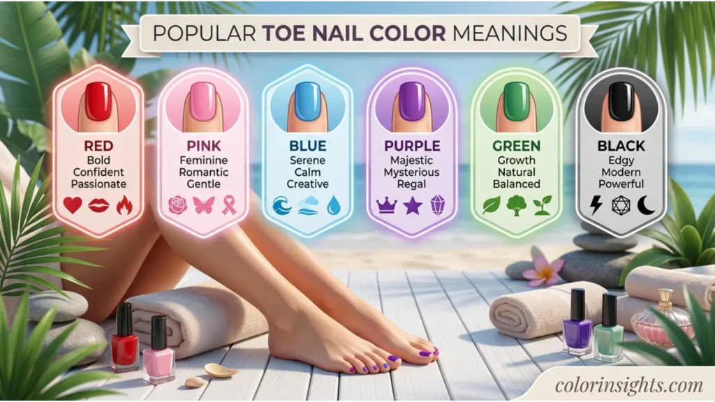 Popular Toe Nail Color Meanings