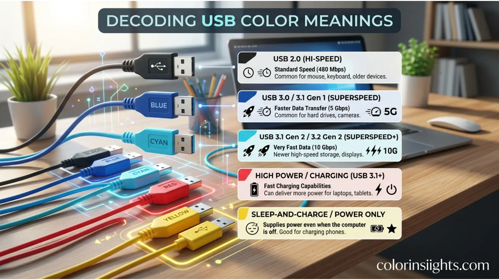 USB Color Meanings
