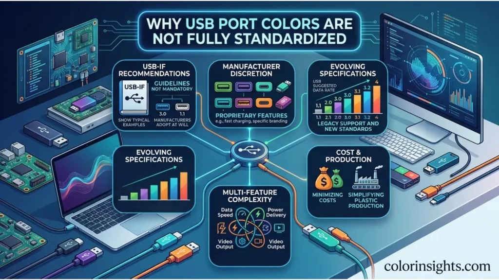 Why USB Port Colors Are Not Fully Standardized