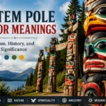Totem pole color meanings showing colorful Indigenous carvings representing symbolism, history, ancestry, nature, and cultural significance