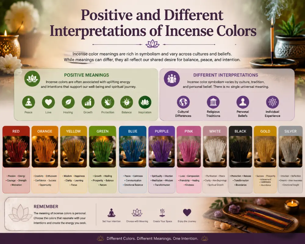 Positive and Different Interpretations of Incense Colors