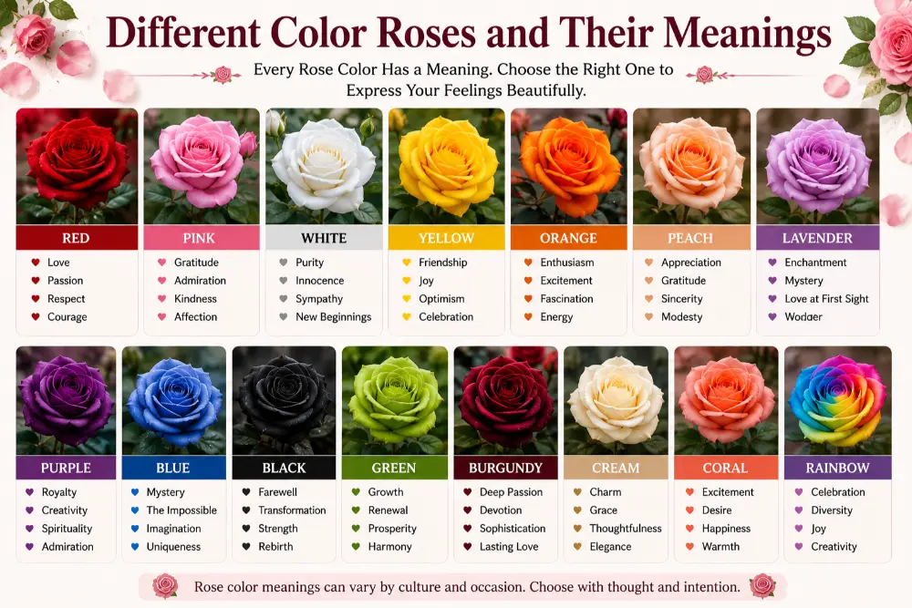 Different Color Roses and Their Meanings