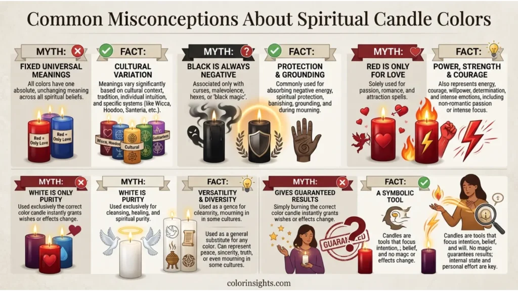 Common Misconceptions About Spiritual Candle Colors