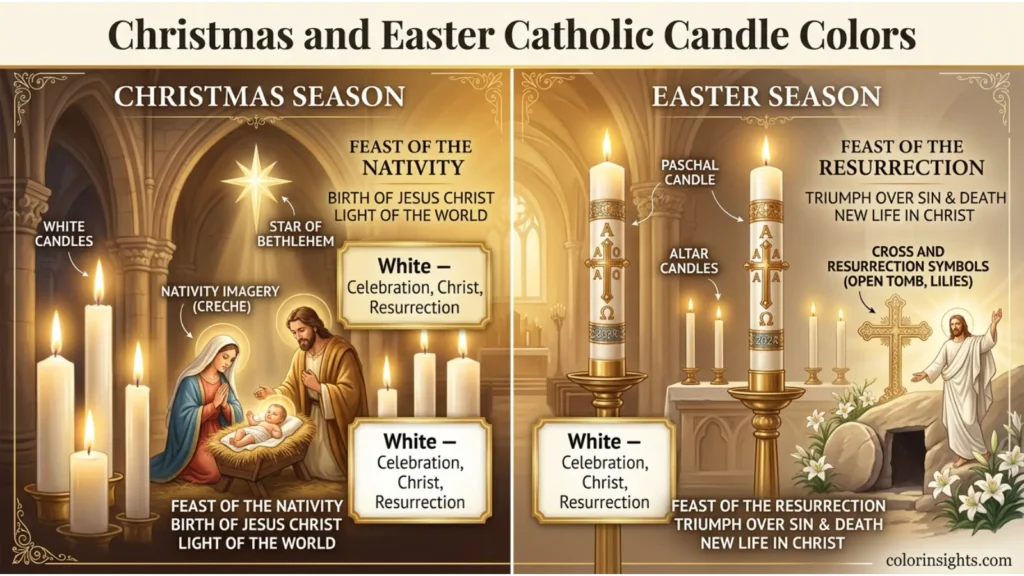 Christmas and Easter Catholic Candle Colors