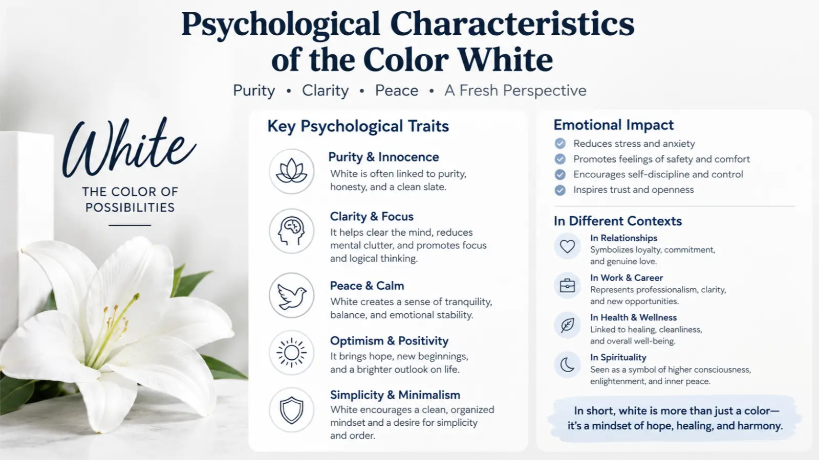 Psychological Characteristics of the Color White