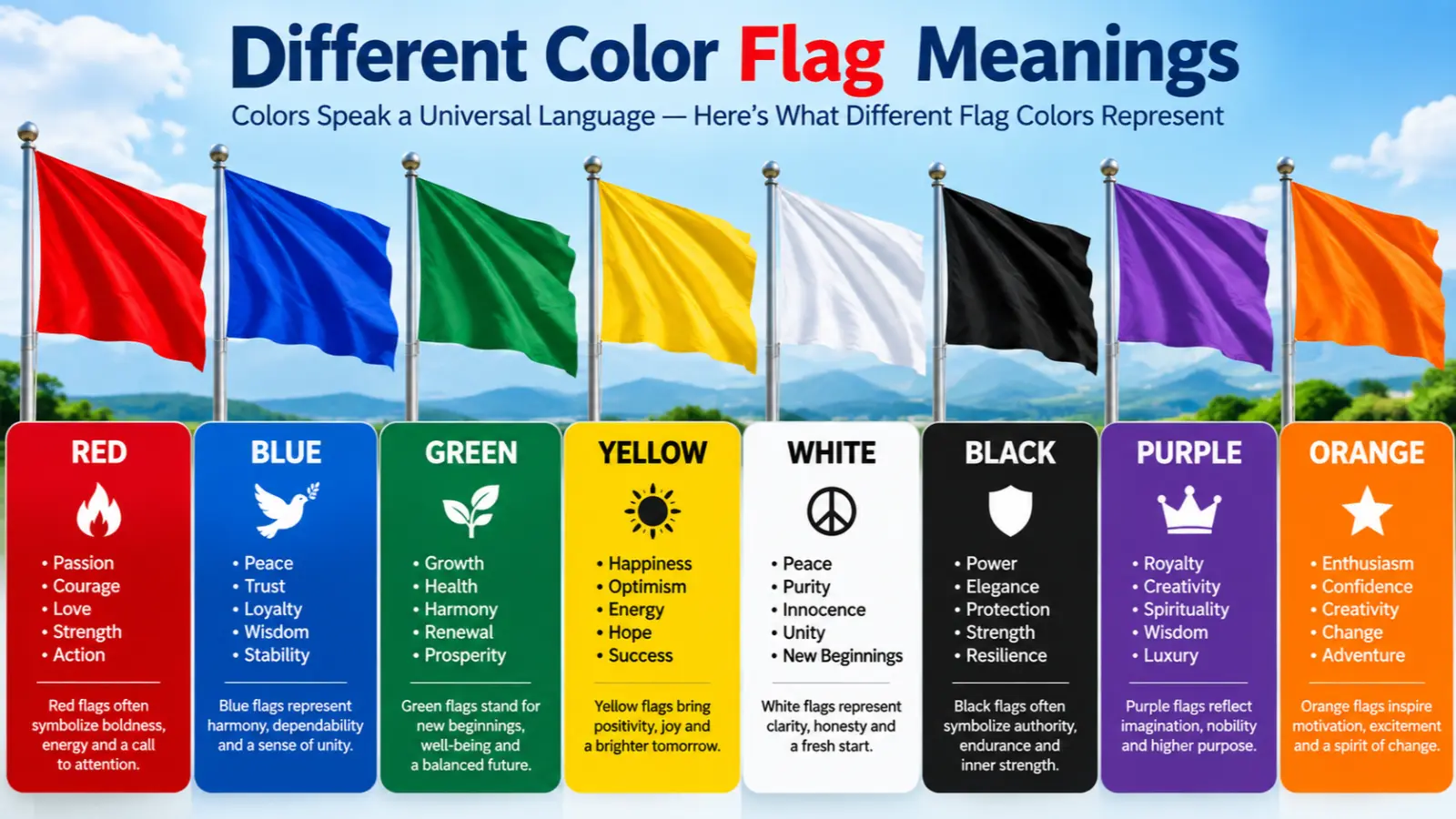 different color flag meanings