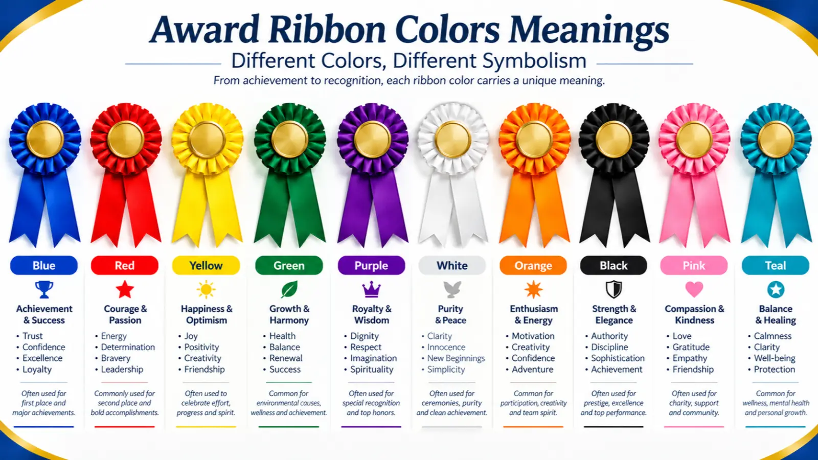award ribbon color meanings