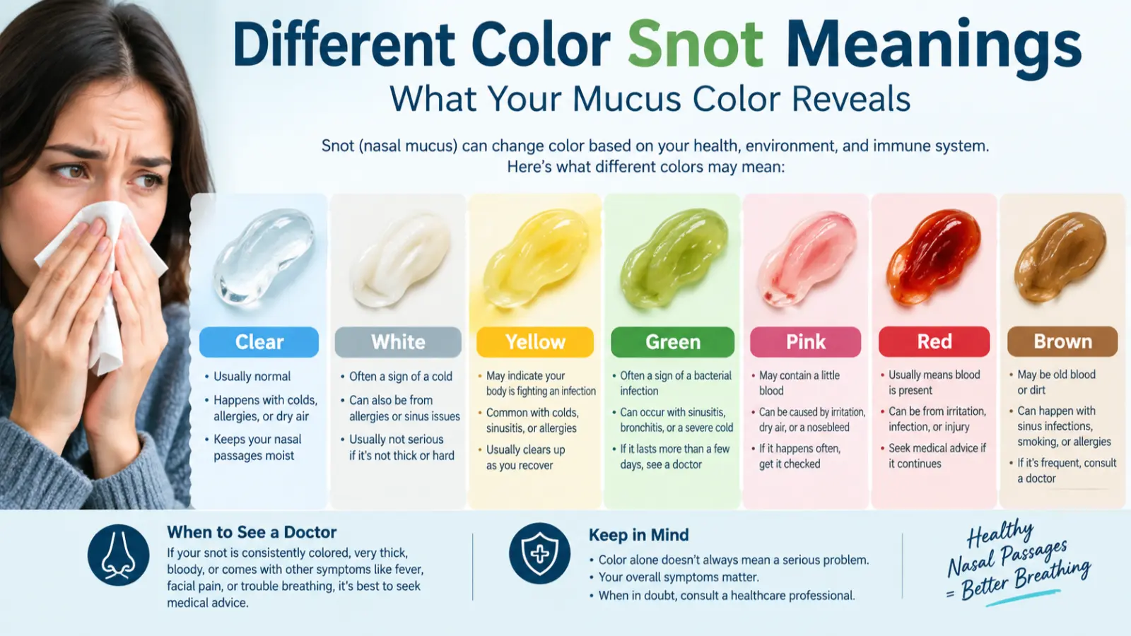 different color snot meanings