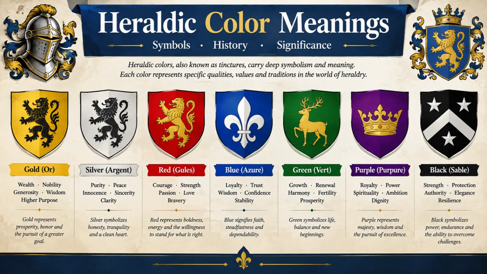 heraldic color meanings