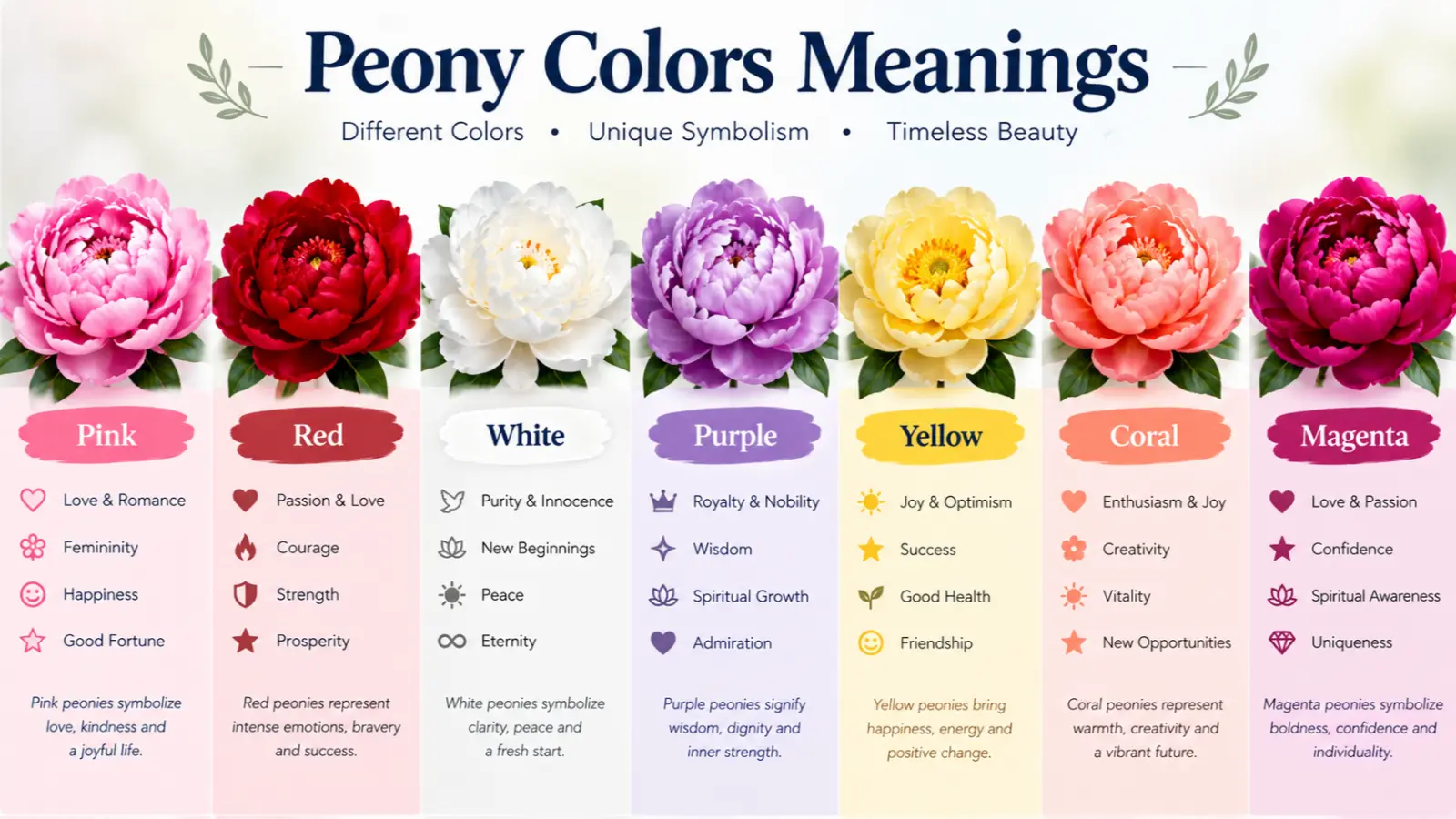 Peony Colors Meanings