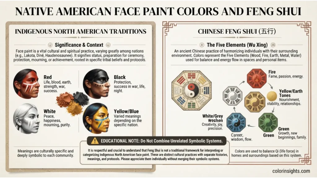 Native American Face Paint Colors and Feng Shui