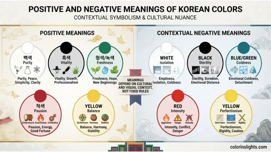 Positive and Negative Meanings of Korean Colors