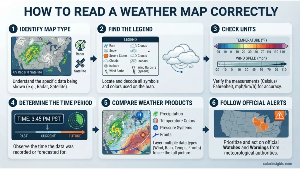 How to Read Weather Map Colors Correctly