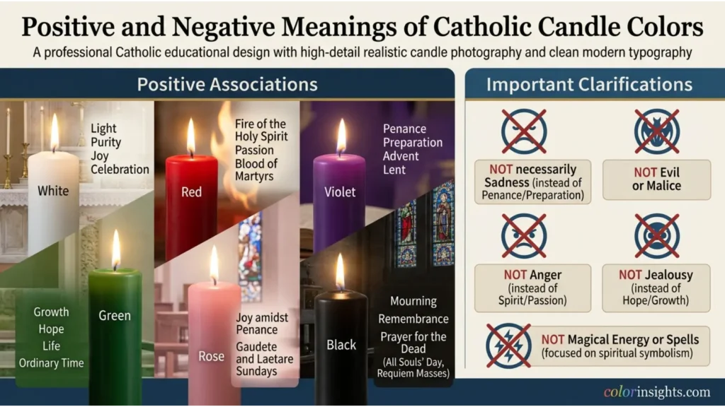 Positive and Negative Meanings of Catholic Candle Colors
